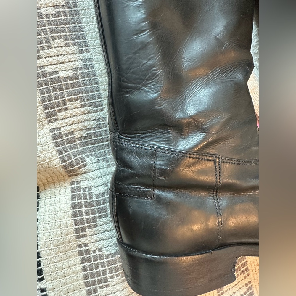 Classic Vintage CHANEL Tall Black and Brown Leather Riding Boots. Size 36.5 - Picture 6 of 15